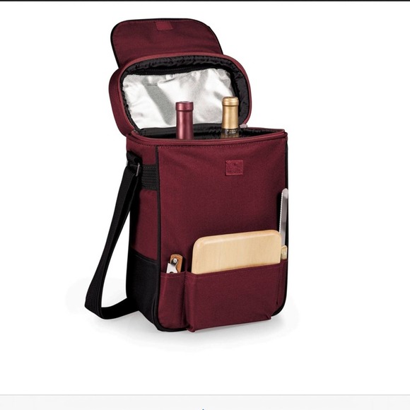 NWOT Bull Bear Wine Cheese Navy Tote - Picture 1 of 8